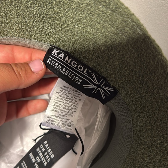 Kangol Green Textured Bucket Hat with Logo - Picture 2 of 3